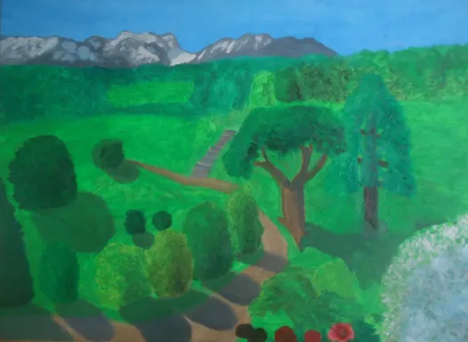 Garten in den Alpen